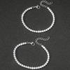 1/2Pcs Women Bracelet, Cubic Zirconia Inlaid Bracelet with Claw-Setting Technology, Adjustable Chain Wristband for Jewelry Gift