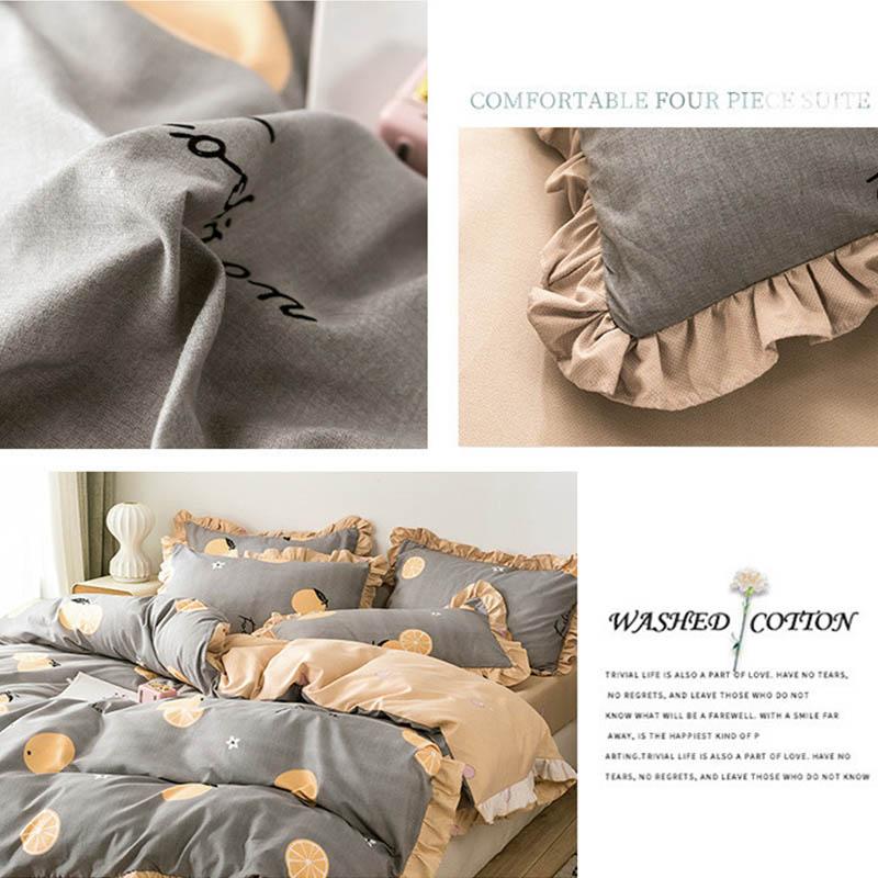 Lenzuola a quattro pezzi da letto erano infilate in un set di maniche 1,8 metri 2 metri letto stile Qingxianjie biancheria da letto per la casa