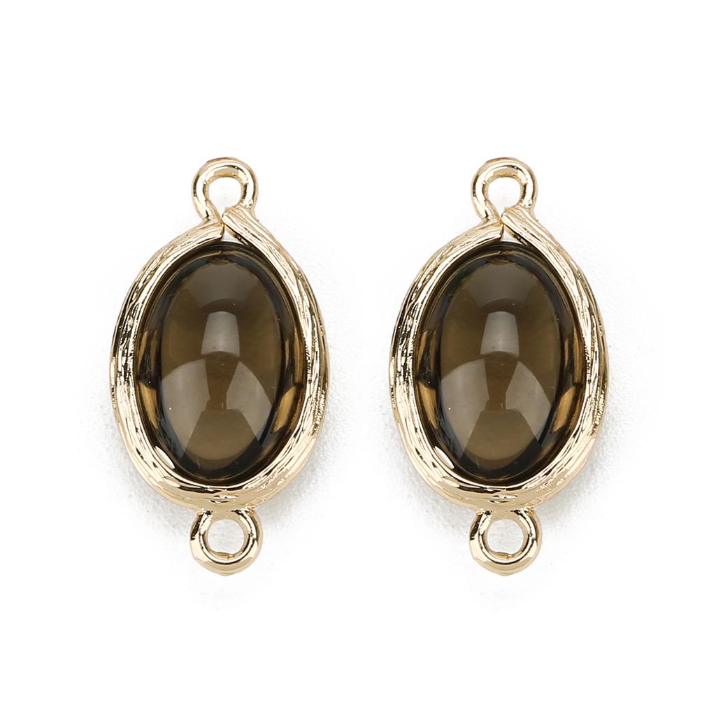 5Pcs/Lot 12×23mm Glass Pendant Smooth Colored Double Hole 2mm Pendant For Women's Earrings Making Diy Charm Bracelet Supplies