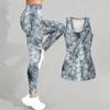 Marble Veining Printed Yoga Outfit for Women Fashion Workout Leggings Fitness Sports Casual Yoga Set Sports Suit