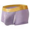 Men's Spring Summer Ice Silk Space Warehouse Free From Stripping Side Opening Double U Convex Bag Quad Briefs
