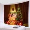 Home Decor Tapestry Christmas Tree Reindeer Snow Star Wall Tapestry Wall Hanging Room Wall Decor Backdrop Tapisserie De Noël