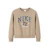 Nike Classic Logo Print Crew Neck Pullover Sweatshirt Comfortable Long Sleeve Kids Tops Linen NY2442103PS-002