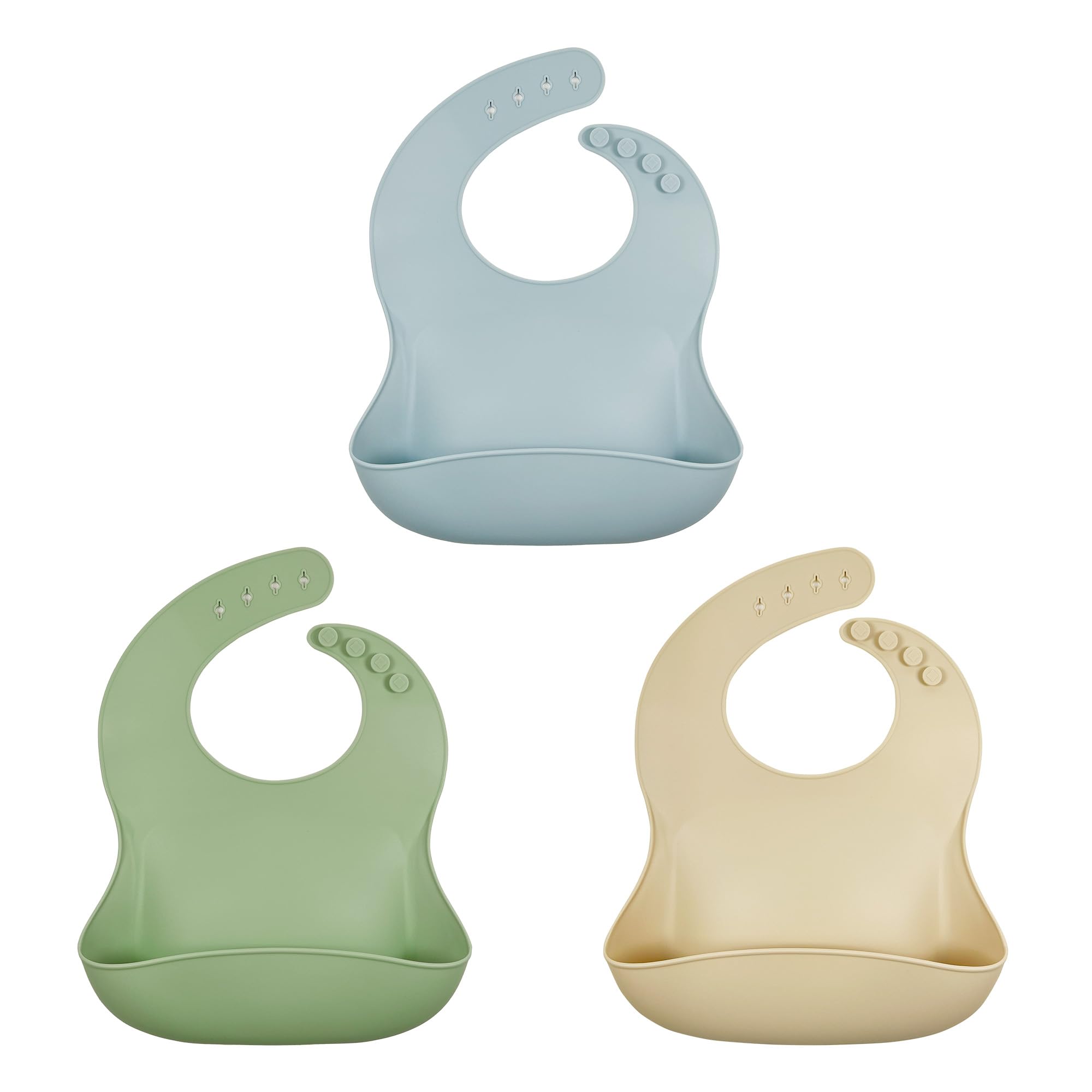 

Silicone Baby Food Dishwasher Light Silicone Bib Set of One Size [Panos] Apron, Lightweight, Apron, Safe, Round, Thin, 3, Baby, Blue, Khaki, Latte,