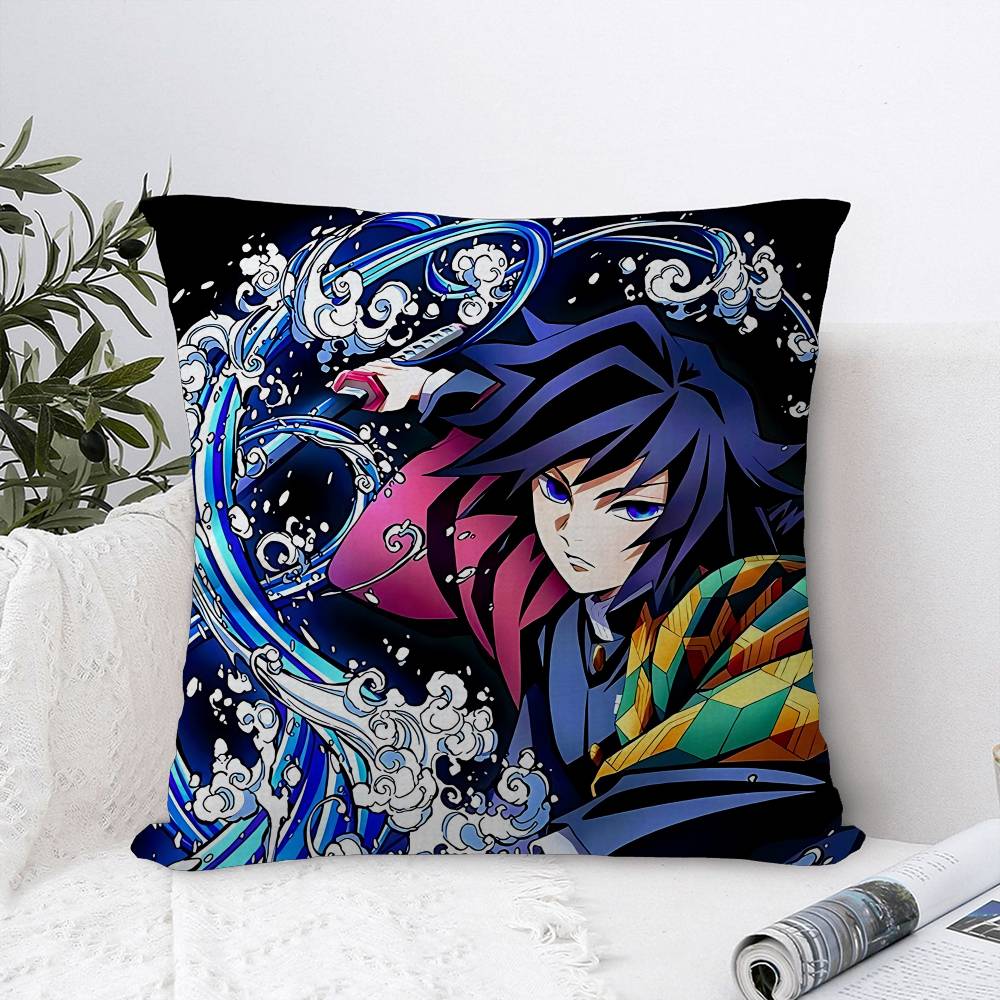 Anime DDemonS SSlayerS Cushion Cover Car Throw Pillow Case For Sofa Car Christmas Gift xcm xcm