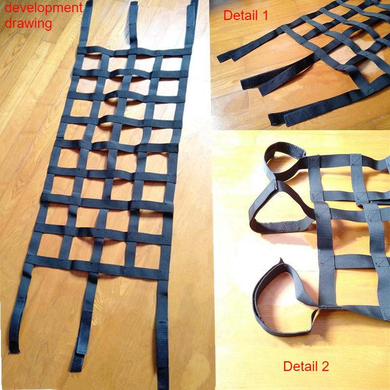 Střešní síť do auta Pro Jeeps Wranglers Odolná sluneční clona Měkká střešní síť Vnější síťovaný úložný prostor Horní kryt Síťka do auta Postel pro náklad