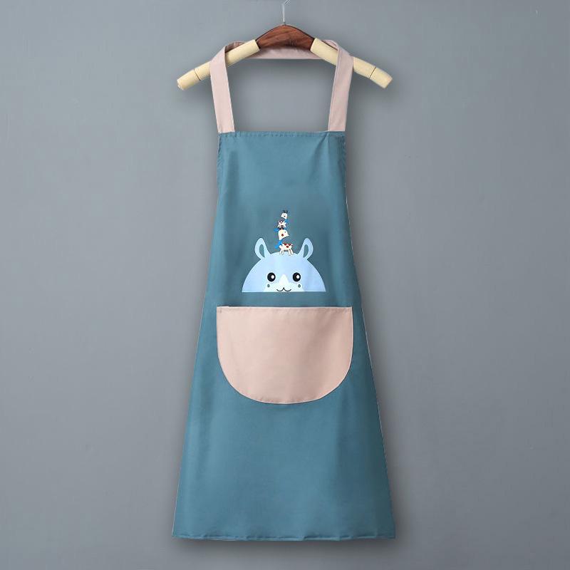 Wasserdichte und Ölbeständige Unisex Logo Schürze für Zuhause Kochen