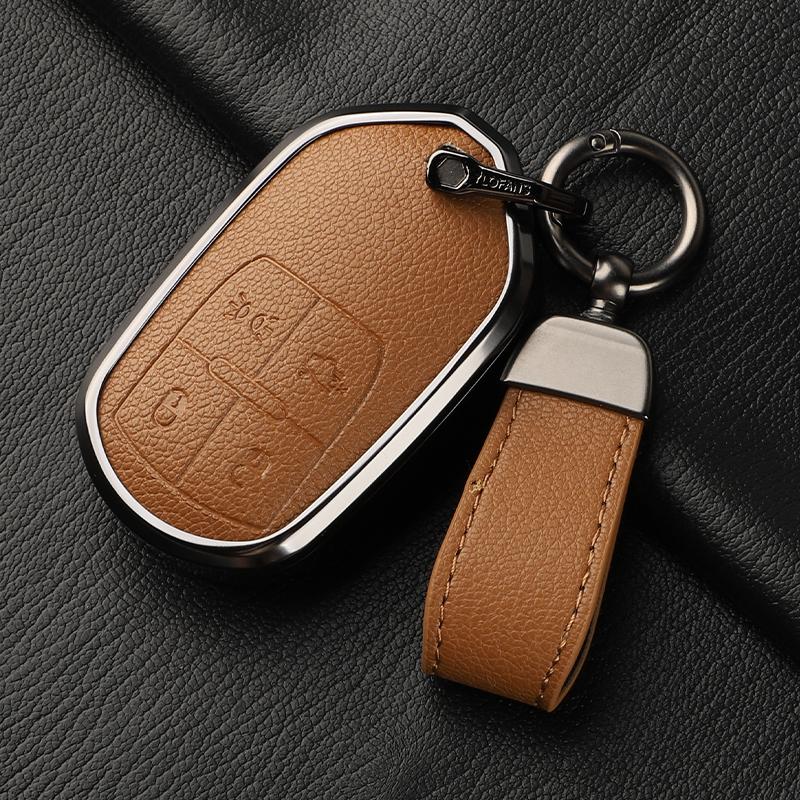 Custodia Cover Guscio Portachiavi Auto in Metallo e Pelle Fob Per Maserati Ghibli Levante Grancabrio Quattroporte Gt Granturism
