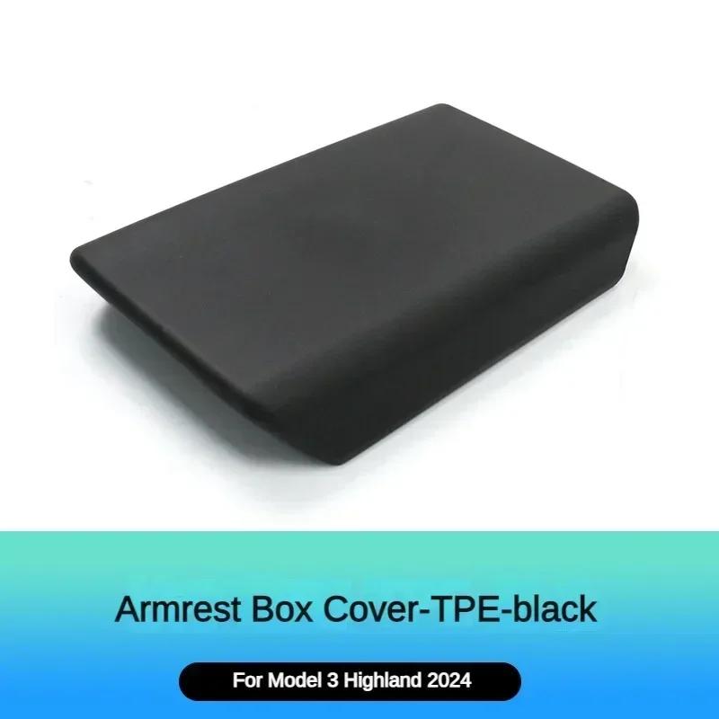 For Tesla Model 3 Y 2019-2025 Model 3 Highland 2025 Car Center Console Armrest Cover TPE Armrest Cushion FAuto Accessories