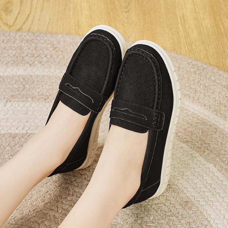 Women's Loafers Moccasins Black Pink Sneakers Casual Walking Shoes