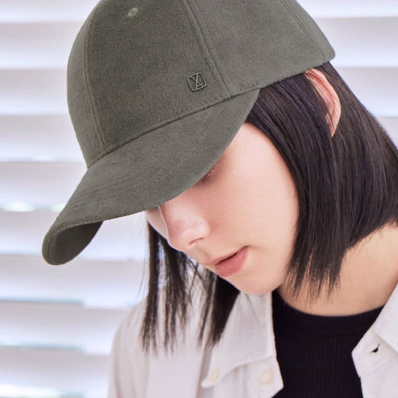 VARZAR VA Square Wool Ball Cap Forest Green