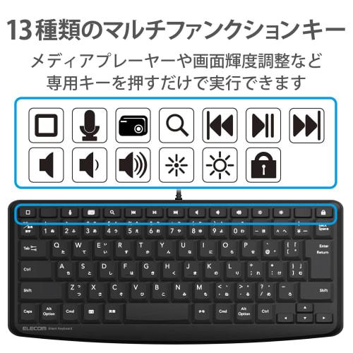 ELECOM Wired Keyboard Lightning Connector JIS Layout Membrane Quiet Black TK-LCM02BK