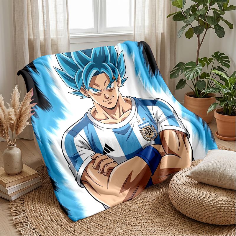 Argentinische Nationalmannschaft Thema Decke Weiche Flanelldecke Plüsch Überwurfdecke Gemütliche Sofa Bettdecke für Heimdeko