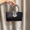 Shiny Diamond Square Bag Diamond Satin Pearl Gift Box Bag Handheld Messenger Bag Ladies Dinner Bag