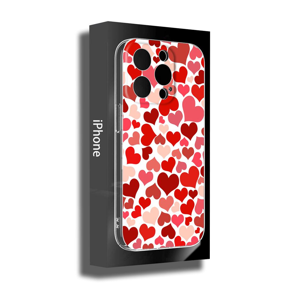 FOR IPhone 14 Cute Love Heart Phone Case 14 11 12 Pro 8 7 14 Plus X Pro 14 MAX 13 MINI XR XS Iphone 14 Plus Soft Phone Covers