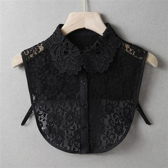 Girls' Lace Stand-Up Frill Collar: Autumn & Winter Versatile Decorative Shirt Layer 