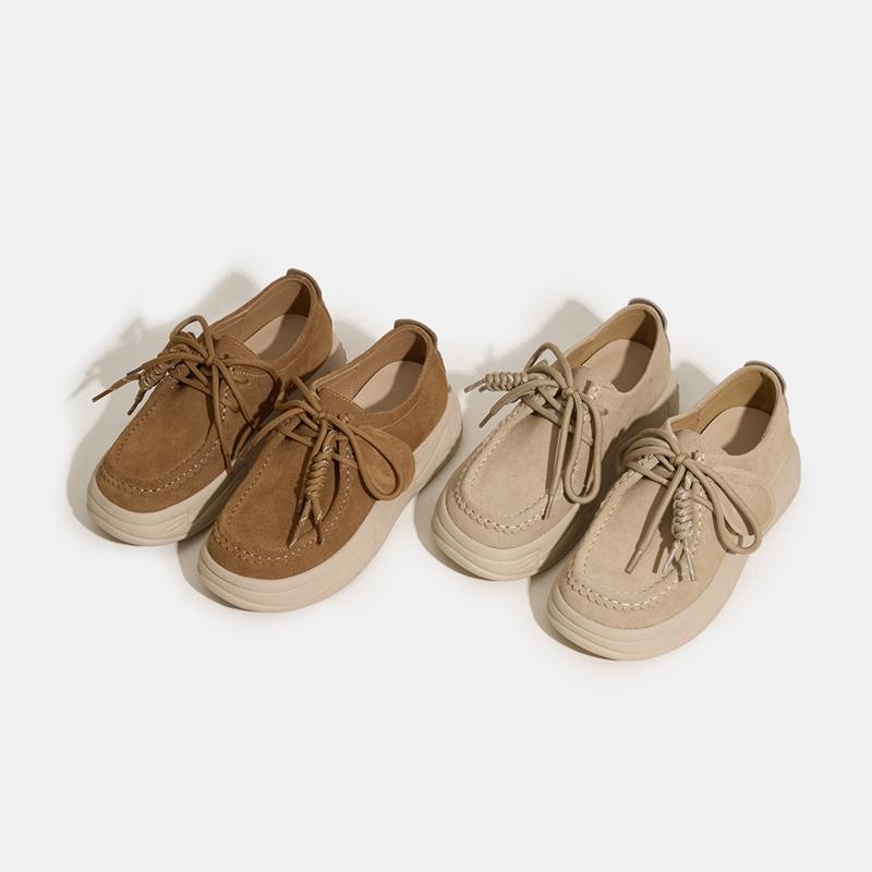 Fashion AIYUQI Women's Sneakers Platform 2025 New Casual Lace-up Oxford Shoes Women Large-size Genuine Leather Running Shoes Female