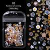 100Pcs Aurorals Nail Art Decoration Shell Pearl 3D Nail Charms Mixed Style Colorful Resin Butterfly Bowknot Manicure Nail Supply