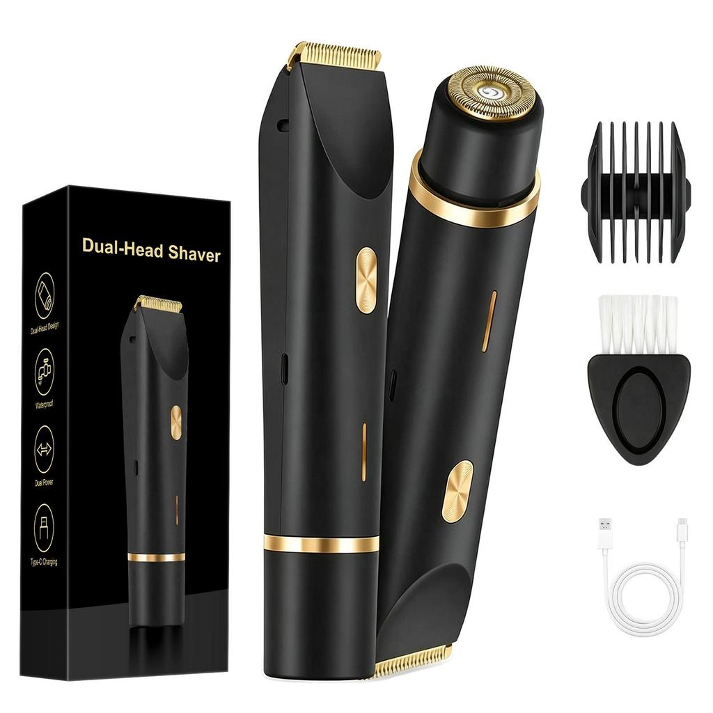 Waterproof Electric Women's Double Head Shaver for Bikini, Underarms, and Intimate Areas