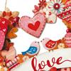 Wooden Valentines Door Sign Love Heart Decorative Sign Rustic Front Door Hangable Decorations for Outdoor Indoor Living Room