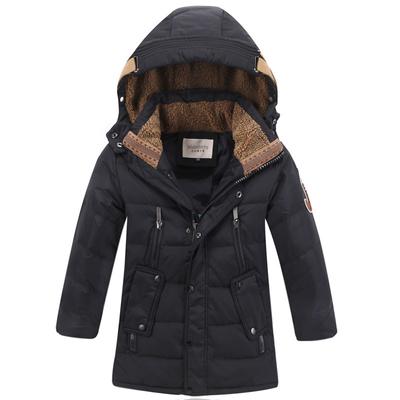 Mode Winter Daunenjacke für Großen Jungen Kinderbekleidung Parka Kleidungsstücke Kleidung Verdicken Kapuzenfeder Mantel Kleidung