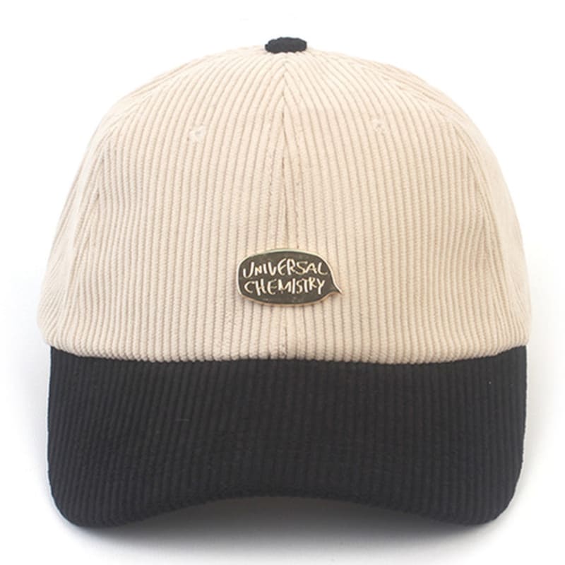 Universal Chemistry Corduroy Ivory Black Ballcap Corduroy  Ball Cap