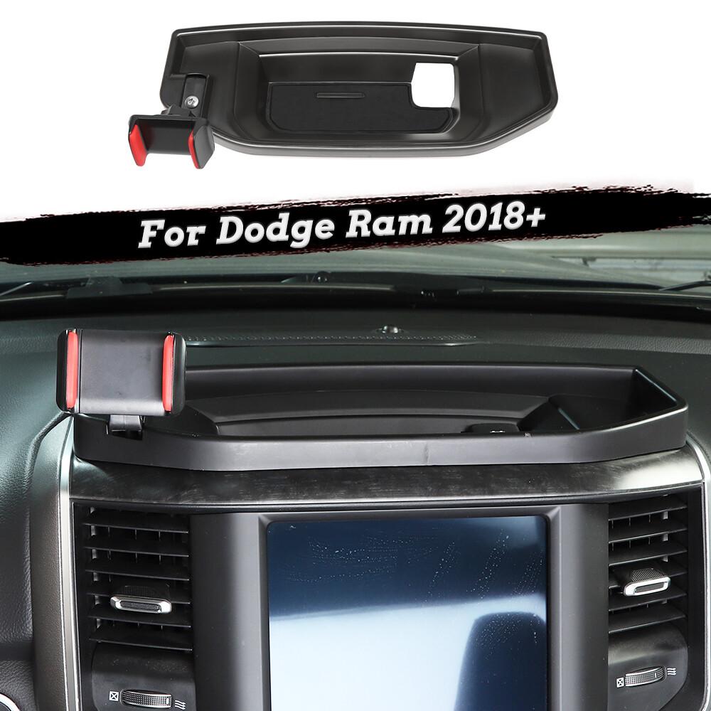 Console Phone Bracket Mount Holder With Storage Box Tray For Dodge RAM 1500 18+