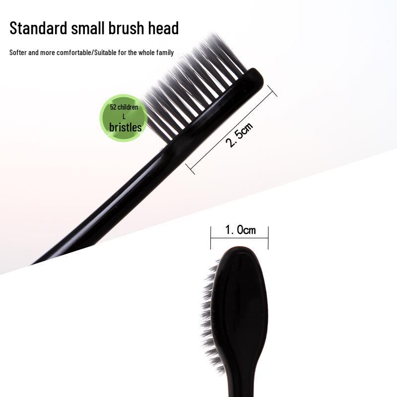 Bamboo Charcoal Soft-Bristle Toothbrush, Adult Family Pack