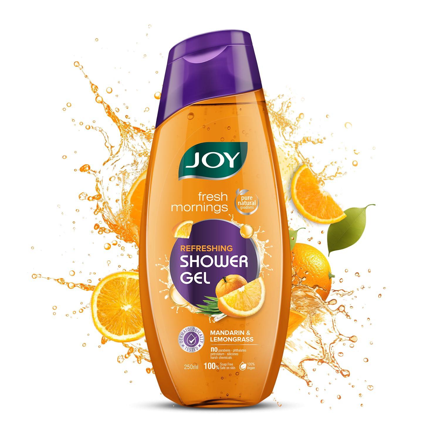 

Joy Mandarin & Lemongrass Shower Gel 250ml Vegan Body Wash Hydrating Skin Cleanser