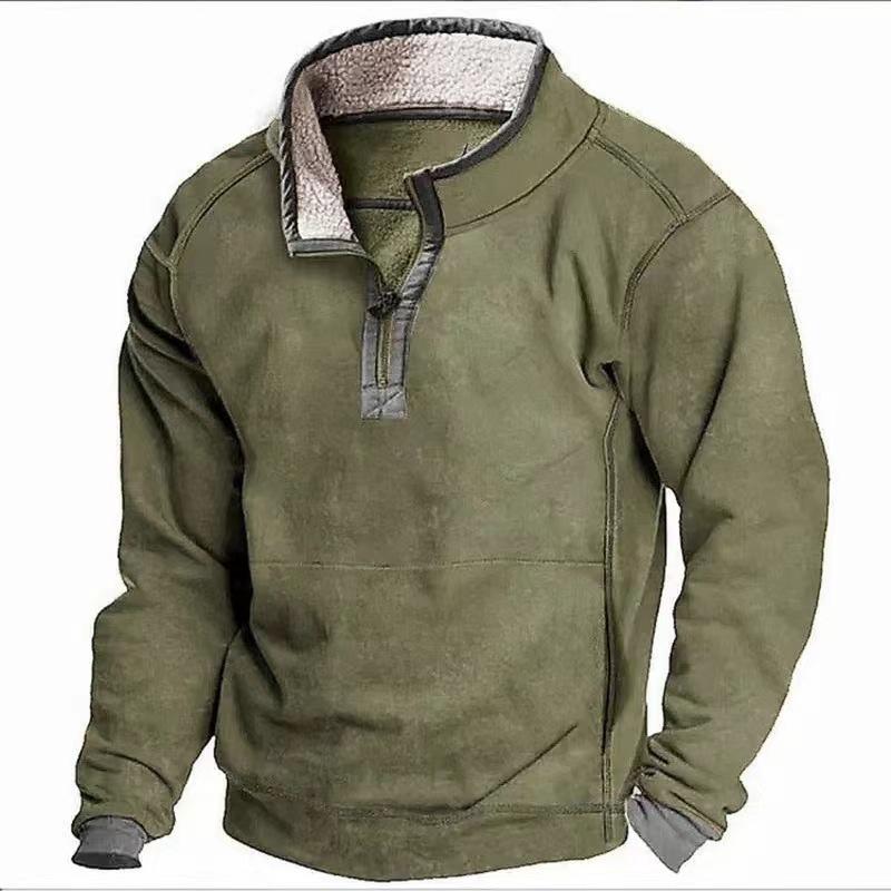 Men’s Suede Long Sleeve Sweatshirt
