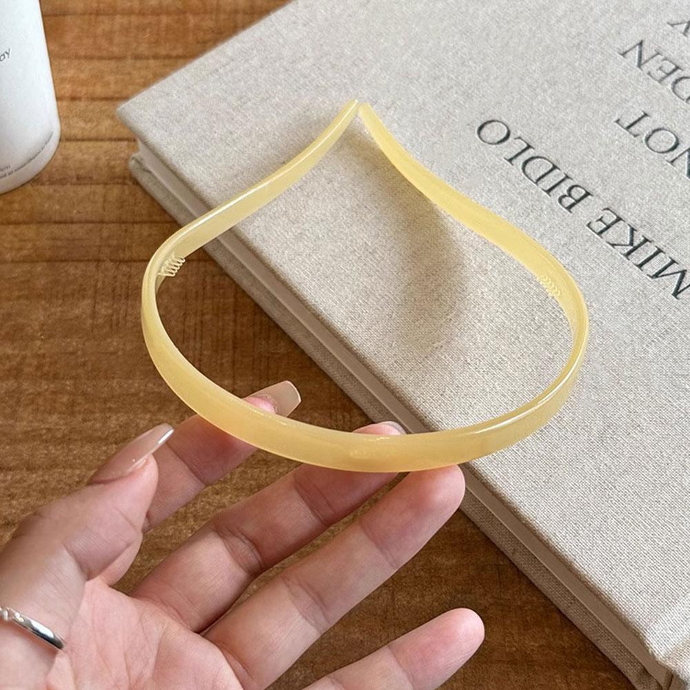 Women Universal Non-Clamping Ear Bone Hairband Summer High-End Elegant Anti-Slip Headband Festival Party Hairband Accessories
