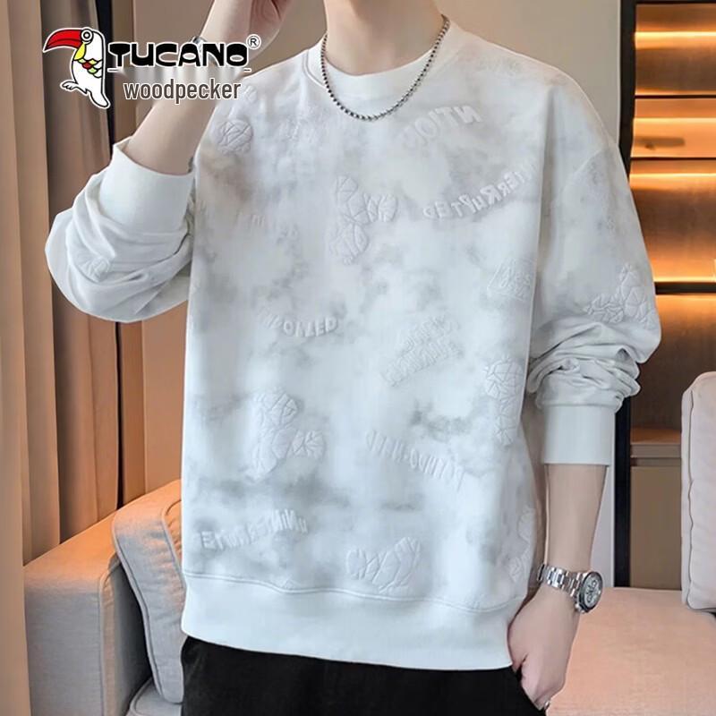 TUCANO Men s Heavyweight 3D Print Crewneck Pullover Sweatshirt 3XL