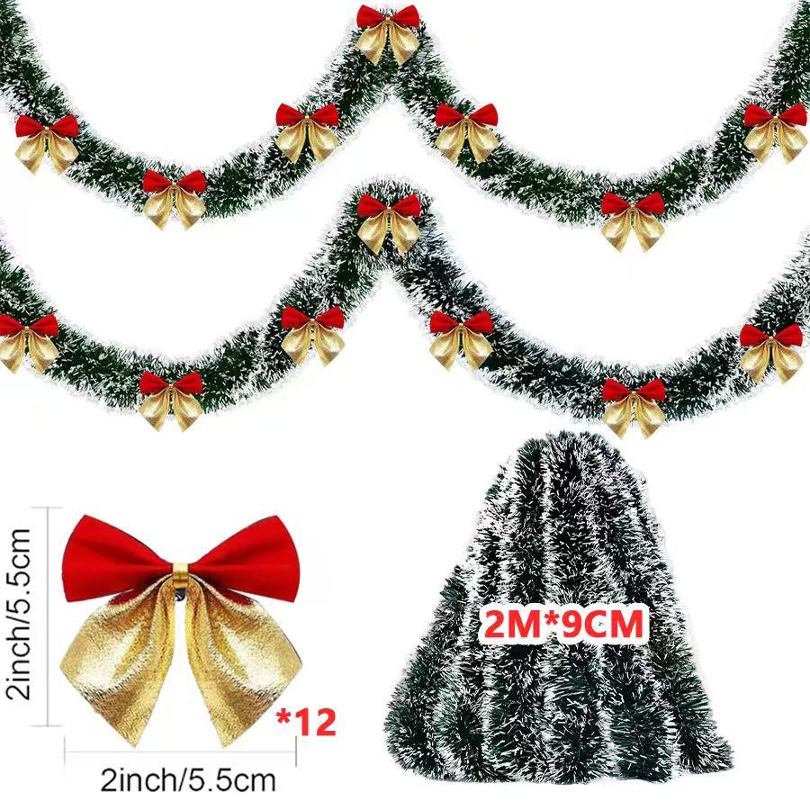 

Christmas Garland Decorations 10m Green Christmas Hanging Garland Red Bows Balls Ornaments Xmas Tree Home Party Decor New Year