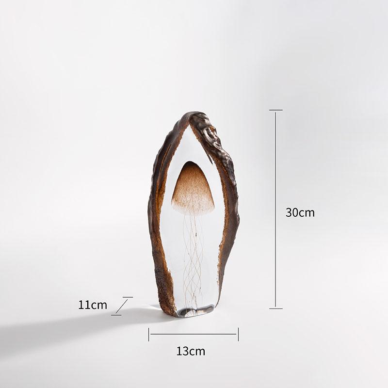 

Creative Jellyfish Stone Crafts Sculpture Desk Decoration Ornaments Creative Jellyfish Artwork Glass Statue Room Aesthetic Decor