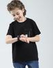 Boys Solid Regular Fit Round Neck Half Sleeve T-Shirt