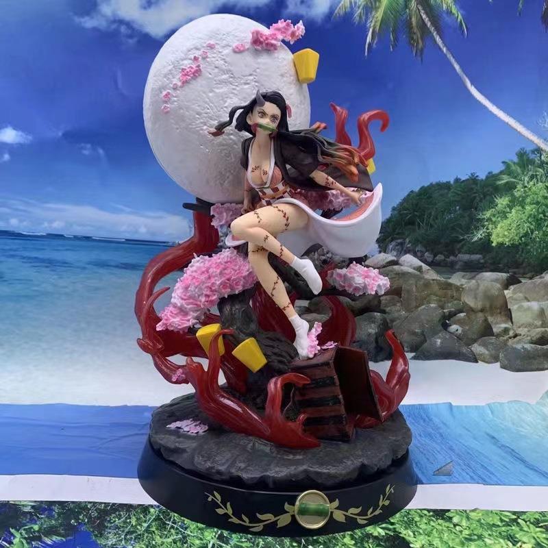14cm Demon Slayer Figure Nezuko Kamado Blood Art Ver Anime Collectible Model Toy Boxed Gift Ornament Fans GK for Kid Friendly Entertaining Fun Play