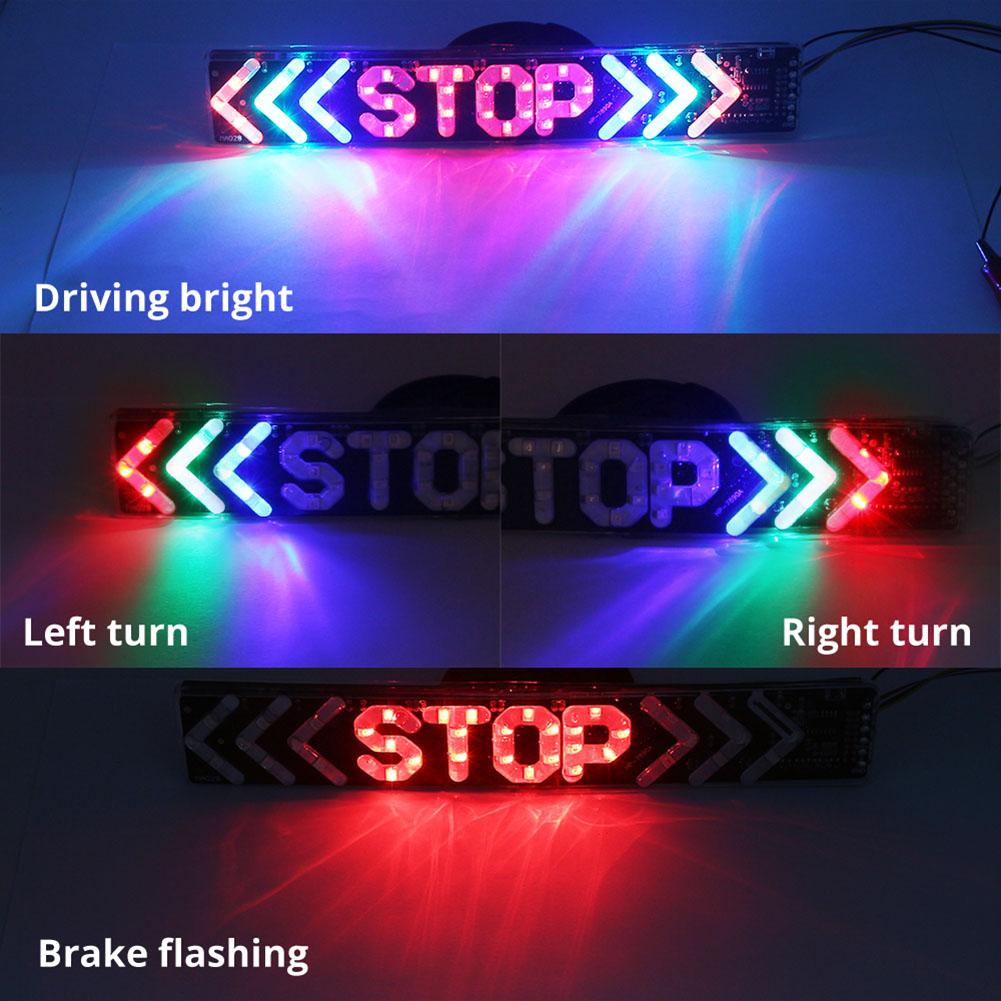 12V Motorcycle LED Warning Light Flash STOP Motor Indicator Lamp Brake Turn Signal Driving Taillight