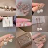 Heart Round Imitation Pearl Butterfly Leaf Tulip Flower Drop Earrings Women Wedding Geometry Jewelry Trend Creative Accessories