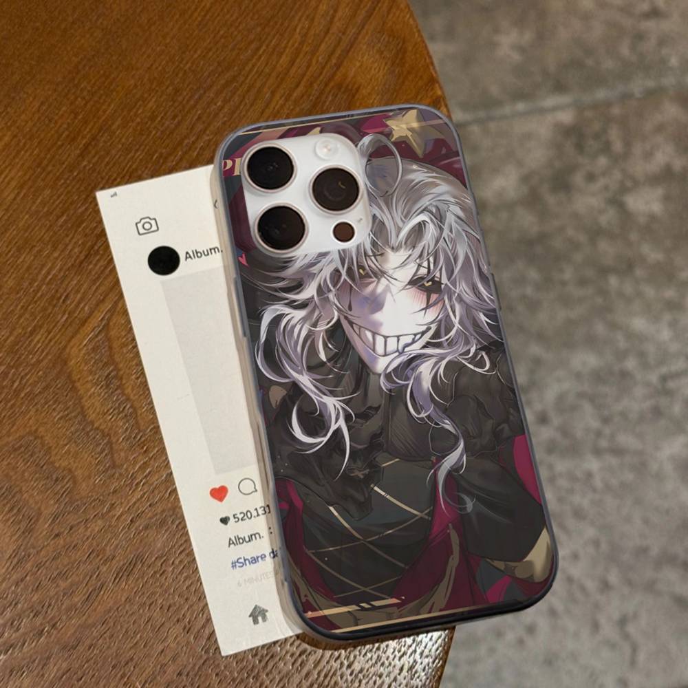 Pierrot The Freak Circus Funny Game Corrugated Stripe Phone Case For IPhone 17 16 15 14 13 12 11 Pro Max Plus Pro Shockproof