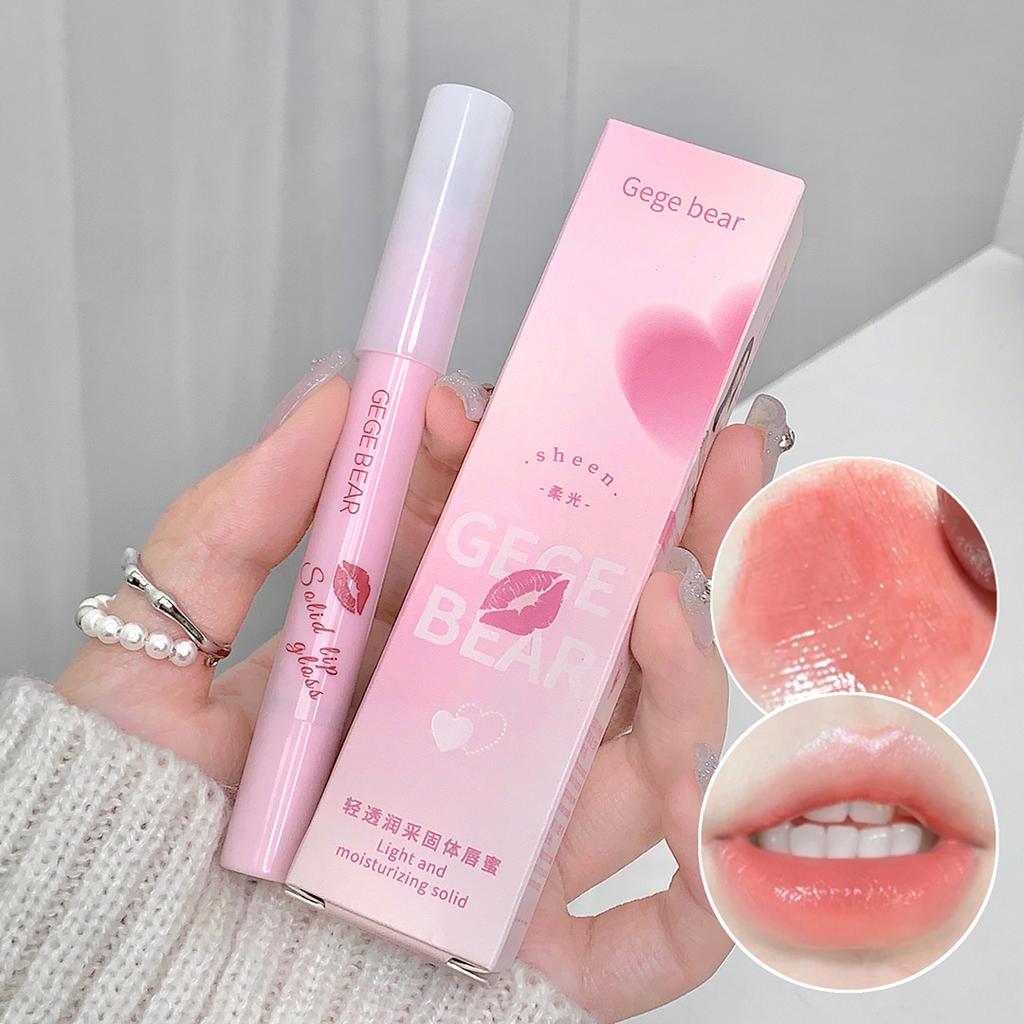 Light and Moisturizing Solid Lip Gloss, Moisturizing Lip Gloss, Jelly Lip Mirror Surface, Not Easy To Stick To the Cup of Lipstick