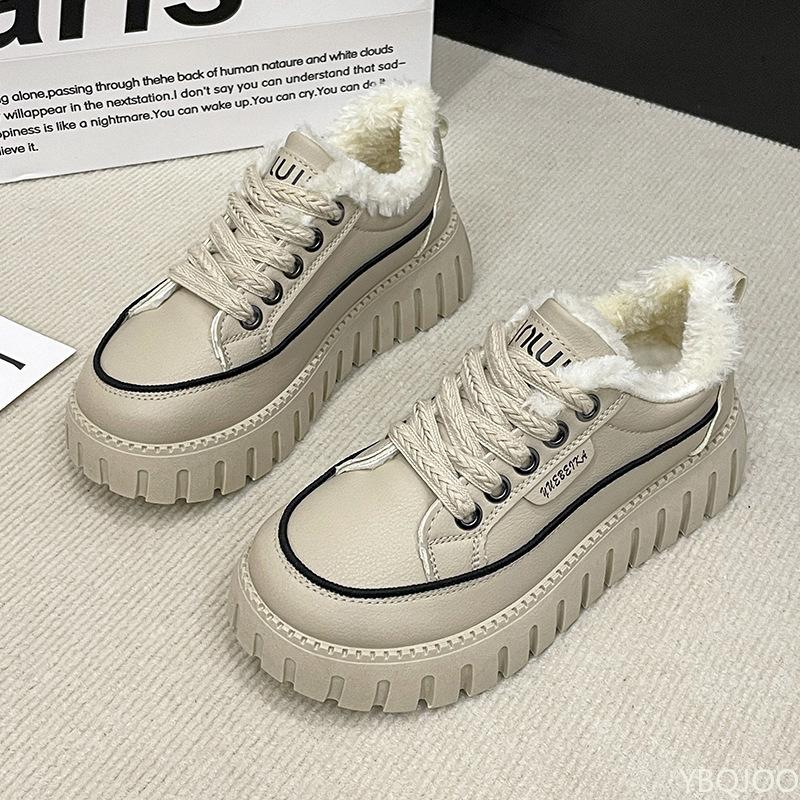 Fashion Winter new thickened warm board shoes for women's casual thick soled simple comfortable daily casual women's sports shoes