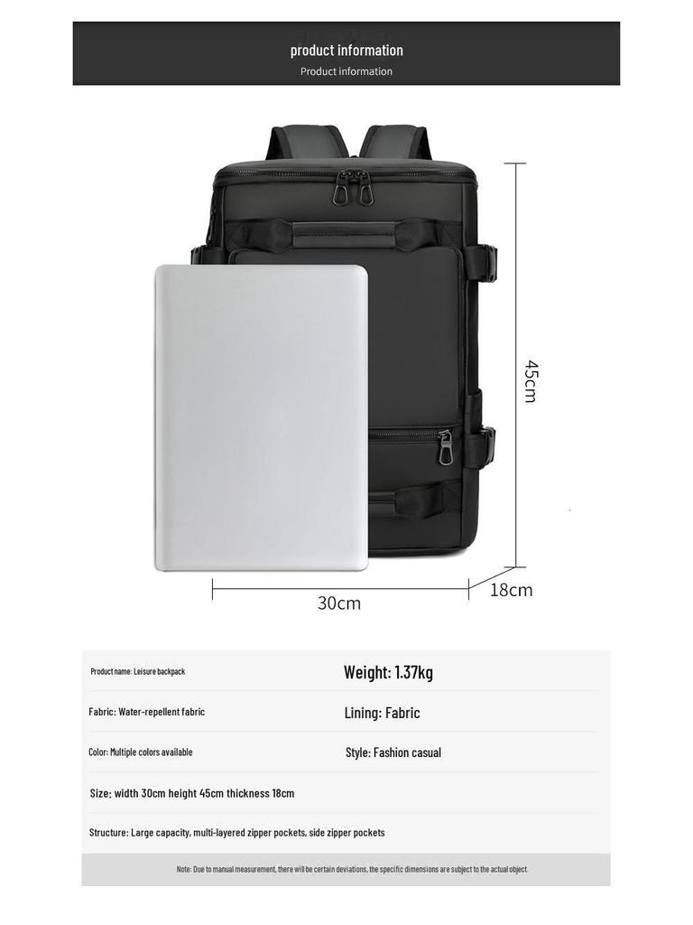 Unisex Travel Backpack: Large Capacity Laptop & Multifunctional Shoulder Messenger Bag