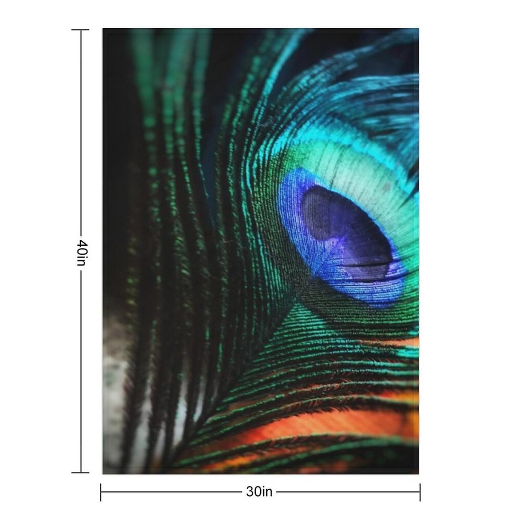 Peacock Feathers Throw Blanket Custom Moving Soft Beds Sofa Bed Blankets