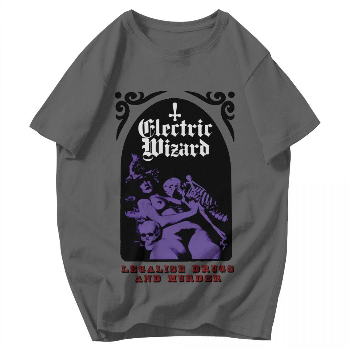 

Чоловіча футболка Electric Wizard 2025 Бавовняна Y2K Графічна З круглим вирізом Унісекс Одяг Футболки 2XL