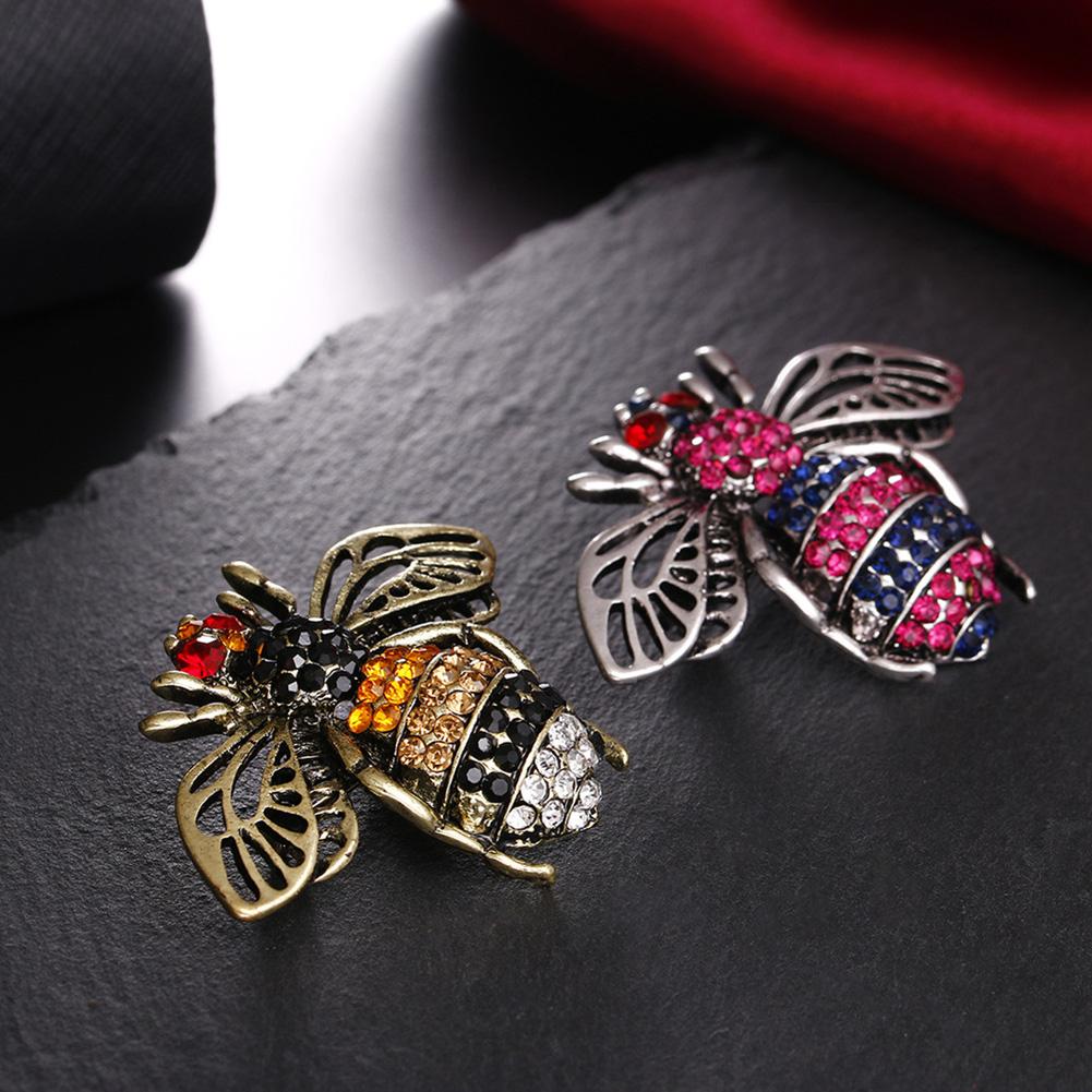 Unisex Stylová Brož ze Slitiny s Diamanty Včelí Design Módní Ozdoba