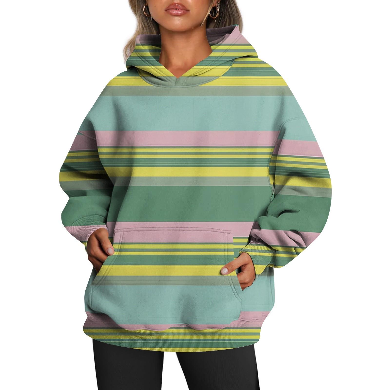 Женские толстовки с капюшоном большого размера с длинным рукавом с принтом