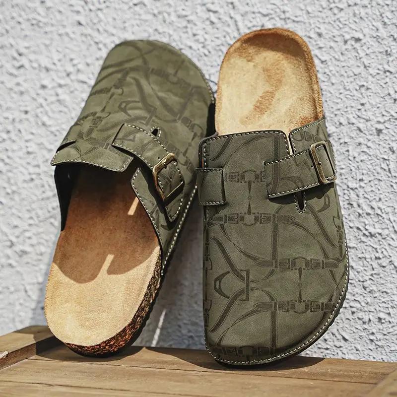 

Модные полушлепанцы, мужские тапочки, домашние плоские, для ходьбы по дому, из ЭВА, мужская обувь, элегантные, дешевые, ликвидация, удобные, забавные шлепанцы 44