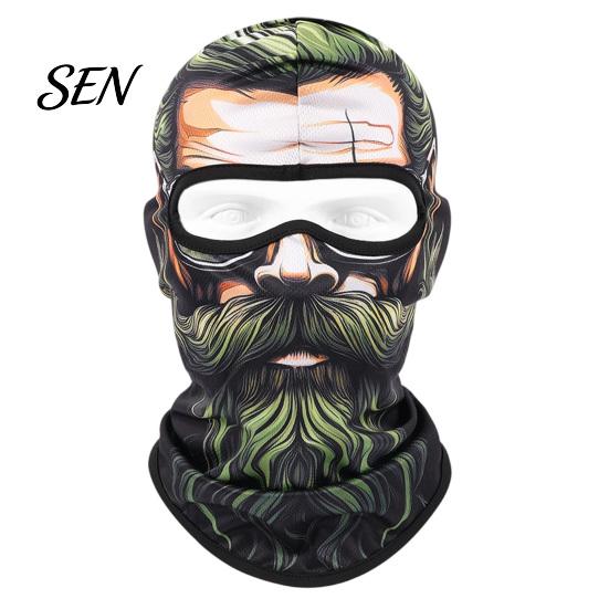 Head Protection Face Mask Funny Old Man Ski Mask, Full Neck Coverage Balaclava, Quick Drying Windproof Cover for Outdoor Cycling Sports Shield