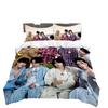 K-pop Group Duvet Cover Pillowcase 3D Printed S-Stray-K-Kids Bedding Set Single/Twin/Full/Queen Size for Fans Bedroom Decor