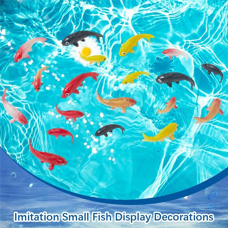 50-Piece Mini Carp Ornaments Suitable For DIY Fish Tank Decoration Gifts Suitable For DIY Fish Tank Garden Display